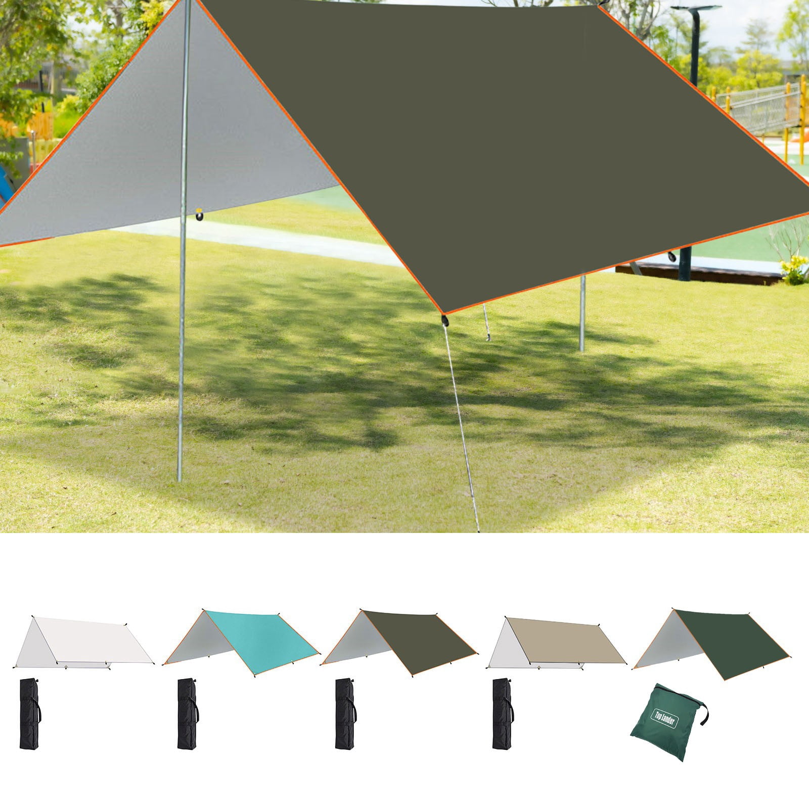 Eoozwa Outdoor Camping Sunshade Tarp with UV and Water Coating