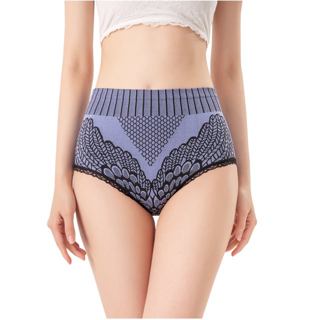 XZNGL Women Color Lace Edge High Waisted Shorts Shapewear Tummy Control Panties