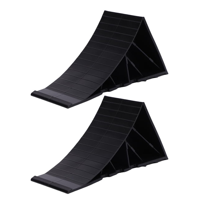 Heavy Duty Black Wheel Chock, Wheel Wedge Easy Installation PE for Car Travel Trailers RV Truck ATV