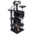 thumbnail image 1 of Yaheetech 54"H Cat Tree Tower with 3 Scratching Posts, Black, 1 of 7