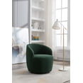thumbnail image 1 of KOSSMAI Soft Upholstered Teddy Fabric Swivel Small Size Accent Chair For Living Room, Bedroom, Study Room Green, 1 of 6