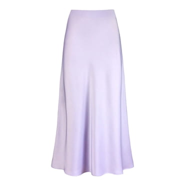 Fgnfyis Satin Midi Skirt Womens High Waist Solid Color Casual Skirt with Zipper Women's Skirts Purple S