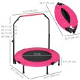 thumbnail image 3 of Soozier Trampoline de Rebond 40 Pouces pour Adulte avec Poignée Ajustable, Rose, 3 of 10
