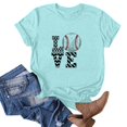 thumbnail image 1 of Aboser T-Shirts Graphiques de Baseball Love pour Femmes 2024 Été Col Rond T-Shirts Baseball Cadeaux de la Fête des Mères Hauts Amples à Manches Courtes, 1 of 3