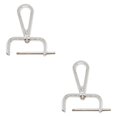 thumbnail image 2 of GUOOL 2 Pcs Crochet Pivotant Attache Détachable pour Sac Matériel Boucle de Sac Blanc, 2 of 9