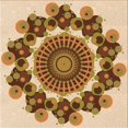 thumbnail image 1 of Ahgly Company Tapis d'Intérieur Lavable en Machine Carré Transitionnel Acajou Brun, 7 Pieds Carré, 1 of 7
