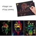 thumbnail image 2 of Amerteer Rainbow Scratch Paper Off Mini Art Notes 2 Wooden Stylus Set: 100 Sheets of Rainbow Scratch Paper for Kids Arts and Crafts, Intelligence Development Toys, 2 of 6