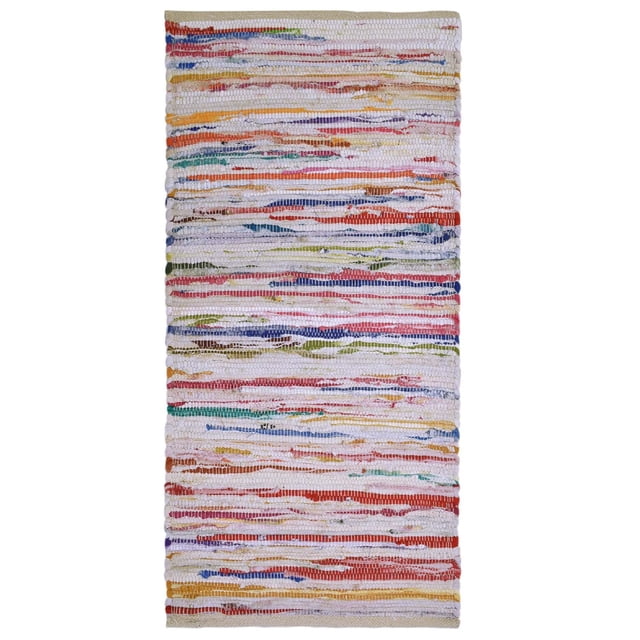 Fabstyles Premium 100% Cotton Rug, Handmade Area Rag Rug for Living Room, Hallway, Patio
