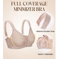 thumbnail image 4 of Curyon Women's Minimizer Bra Comfort Non Padded Wireless Full Figure Plus Size Bras,46D, 4 of 6