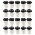 thumbnail image 1 of 50 Pcs Gobelets à Café Jetables Isolation pour Emporter Gobelet en Papier à Double Couche avec Couvercle (8oz 280ml), 1 of 7