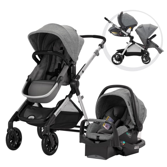 Evenflo GOLD SensorSafe Pivot Xpand Smart Modular Travel System with LiteMax Infant Car Seat (0-6 Years)