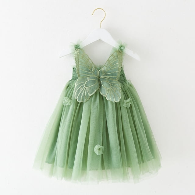 Robes Décontractées pour Filles Robes Tutu Sans Manches pour Tout-Petites Robe pour Petites Filles Robe en Tulle Tout-Petite 4-5 Ans