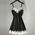 thumbnail image 1 of LSLJS Nuisette en Satin pour Femmes Dames Tenue de Nuit Nuisette Lingerie Aguichant avec Coussinets de Poitrine, Robe de Pyjama pour Femmes, 1 of 4