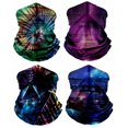 thumbnail image 2 of 4-Pack Colorful Face Balaclava Scarf Neck Rave Shield Sun Gaiter Headwear Mask, 2 of 8