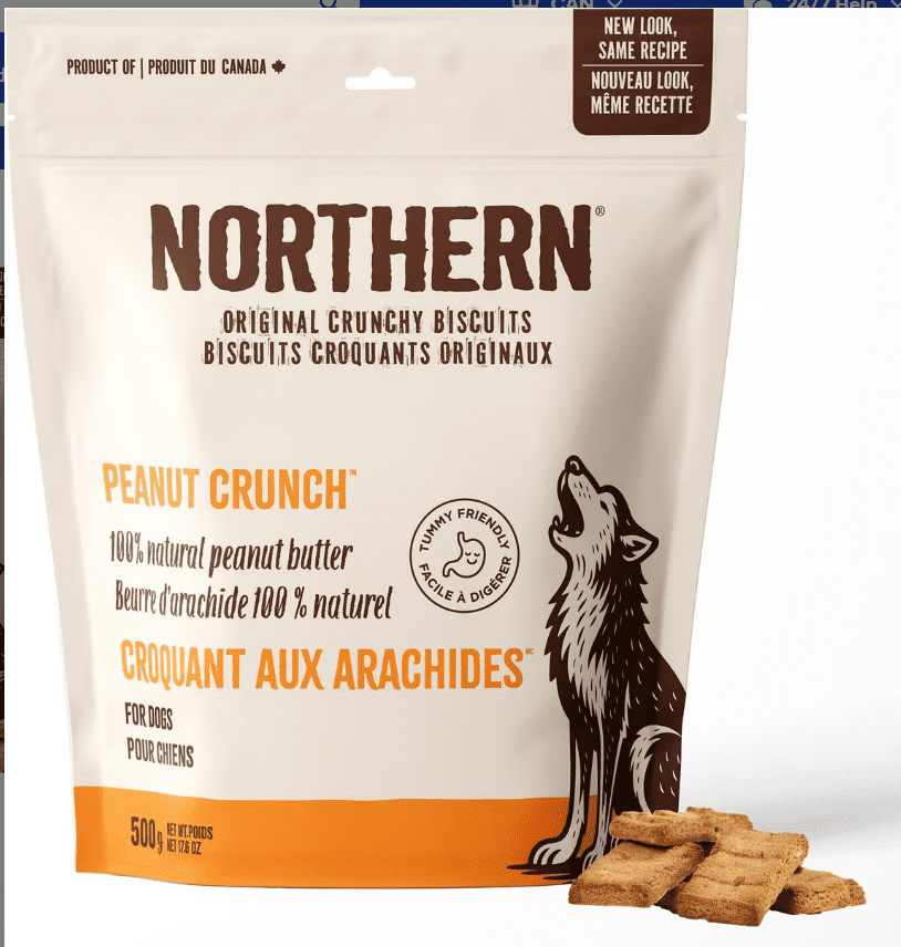 Northern Biscuit Peanut Crunch! Crunchy Dog Treats, 500-g bag