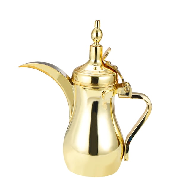 GUOOL Arabic Coffee Pot Luxury Stainless Steel Dallahs Coffee Maker for Gatherings 700ml