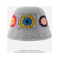 thumbnail image 1 of LinYooLi Female Handmade Flower Knitted Fisherman Hat Women Crochet Color Matching Bucket Cap Autumn Winter Ladies Warm Wool Panama Caps, 1 of 6