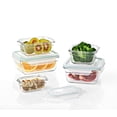 thumbnail image 2 of Glasslock Contenants de Conservation des Aliments en Verre, Allant au Four et au Micro-Ondes, Ensemble de 10 Pcs, 2 of 7