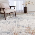 thumbnail image 1 of Tapis tissé crème et bleu Venita, 1 of 7