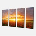 thumbnail image 2 of Design Art - Champ de Coquelicots sous un Coucher de Soleil Lumineux, 2 of 3