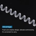 thumbnail image 4 of Unique Bargains Porte-Clés Spirale Extensible en Plastique à Ressorts de Poignet, Blanc Transparent, Lot de 6, 4 of 5