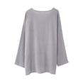 thumbnail image 2 of Timegard Mens Shirts Notched V Neck Drop Shoulder Long Sleeve Loose Lightweight Casual Side Split Tops, 2 of 3