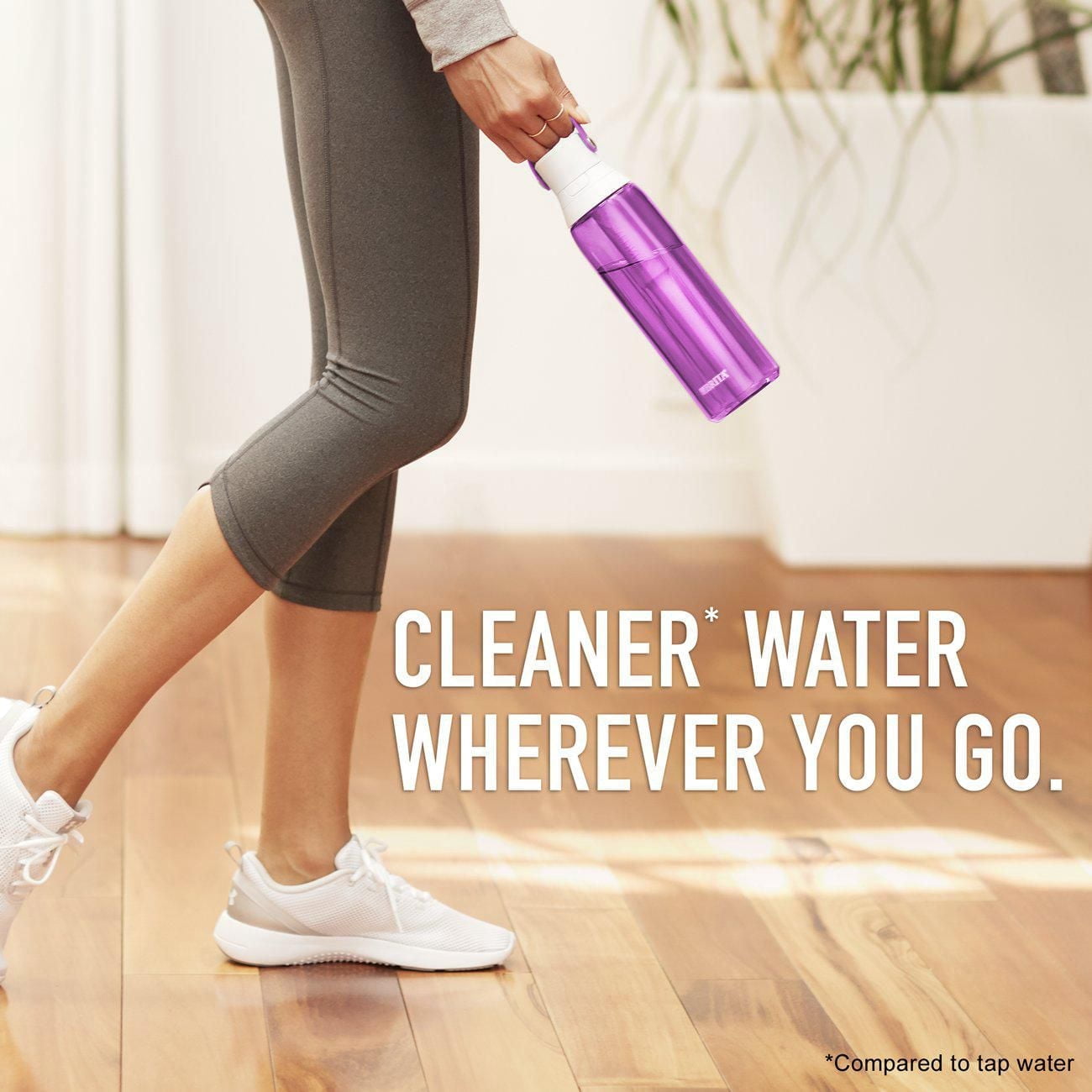 Système de filtration d’eau en bouteille Brita avec paille, anneau de transport pratique et capuchon antifuites, bouteille sans BPA parfaite pour les sports, les voyages ou la randonnée, capacité de 7