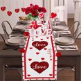 thumbnail image 1 of Boovnll Valentines Day Table Runner, 13x35" Valentine's Day Printing Table Runner, Valentines Table Runner for Holiday Kitchen Dining Table, Party Decor, Valentines Day Decorations, 1 of 8