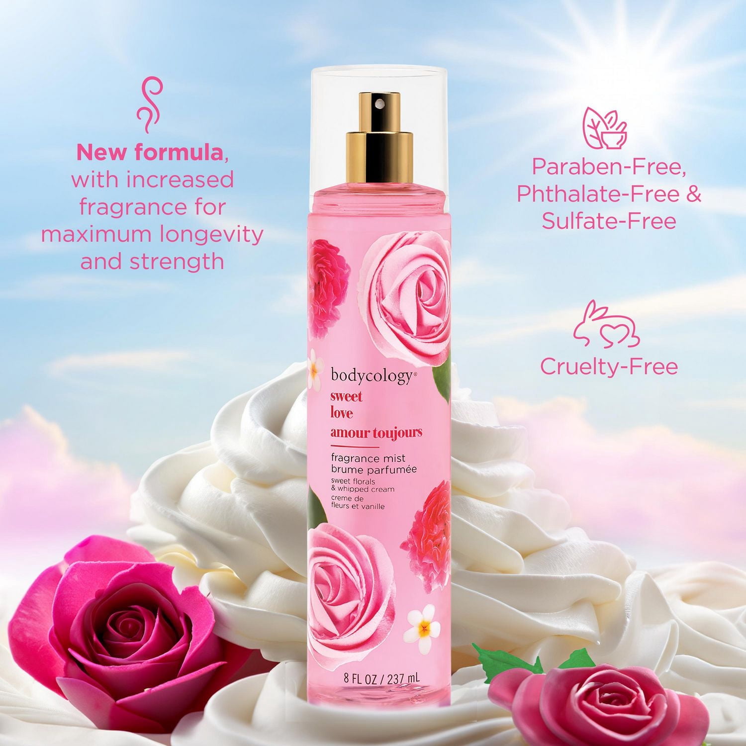 Bodycology Sweet Love Fragrance Mist, 237 ml