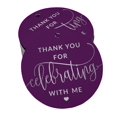 thumbnail image 1 of Inkdotpot Silver Foil Paper Hang Tag ThankYou For Celebrating With Me Birthday Favor Tag 100 Piece, 1 of 6