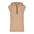 thumbnail image 3 of DPTALR T-Shirt de Sport Sans Manches Décontracté à Capuche Solide pour Hommes, 3 of 5