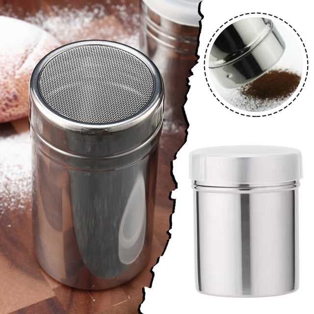 Récipient Distributeur en Acier Inoxydable pour Farine, Cacao en Poudre et Fécule de Maïs, Cuisson