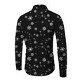 thumbnail image 2 of Innerwin Tunic Shirt Button Down Mens Shirts Daily Lapel Neck Comfy Tops Black XL, 2 of 4