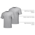 thumbnail image 4 of Hanes Mens Beefy T-Shirt 2-Pack, 3XL, Light Steel, 4 of 7