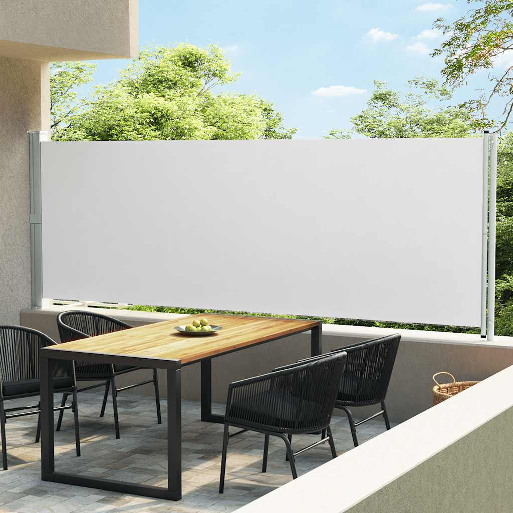 vidaXL Auvent Latéral Rétractable pour Patio 600x160 cm Crème