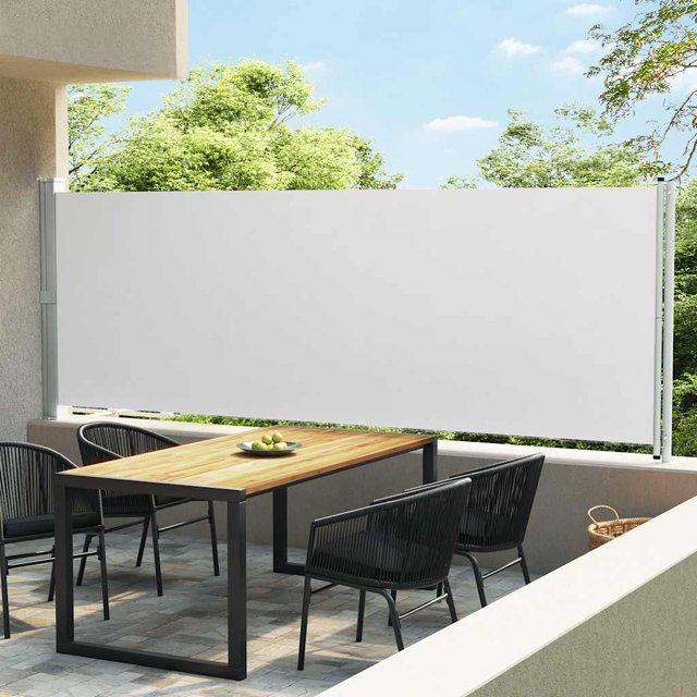 vidaXL Auvent Latéral Rétractable pour Patio 600x160 cm Crème