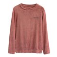 thumbnail image 2 of IMENGL Pyjamas en Velours Mignons pour Hommes et Femmes Couleur Unie Chemise de service, Rouge Taille Unique, Taille Unique, 2 of 3