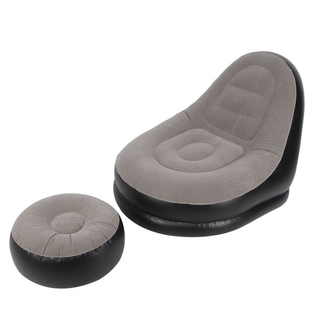 Nimomo Sofa Chair - Modern Inflatable Folding Recliner Sofa Chair with Footstool for Living Room Balcony Garden