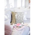 thumbnail image 4 of Pillow Case Zipper, Silver & Gold 24"x24" (60x60 cm) Pillow Cases, Silk Patchwork & Metallic Leather Throw Pillows For Sofa, Abstract Pattern Modern Style - Auriferous, 4 of 4