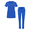 Royal Blue, variant on Adar Addition Go-Basic Scrub Set For Women - Slim V-Neck Scrub Top & Skinny Cargo Scrub Pants