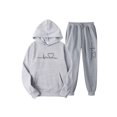 thumbnail image 1 of Bellella Ladies Tracksuit Sets Long Sleeve Sweatsuits Drawstring Two Piece Outfit Jogger Set Sweatshirts And Sweatpants Gray 2XL, 1 of 2