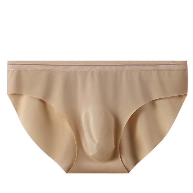 Culottes une Pièce Sans Coutures en Soie Glacée Unies pour Hommes