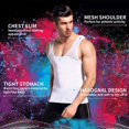 thumbnail image 2 of Men's Body Shaper Vest Chest Compression Shirt Abs Abdomen Slim Tank Top Undershirt, 2 of 7