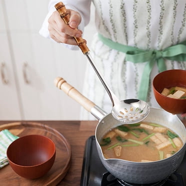 Stainless Steel Slotted Spoon | Ergonomic Handle | Soup Ladle for Kitchen and Home | Durable Rust-Resistant Utensil | Versatile Serving Spoon for Soups Stews Sauces | Easy Clean Dishwasher