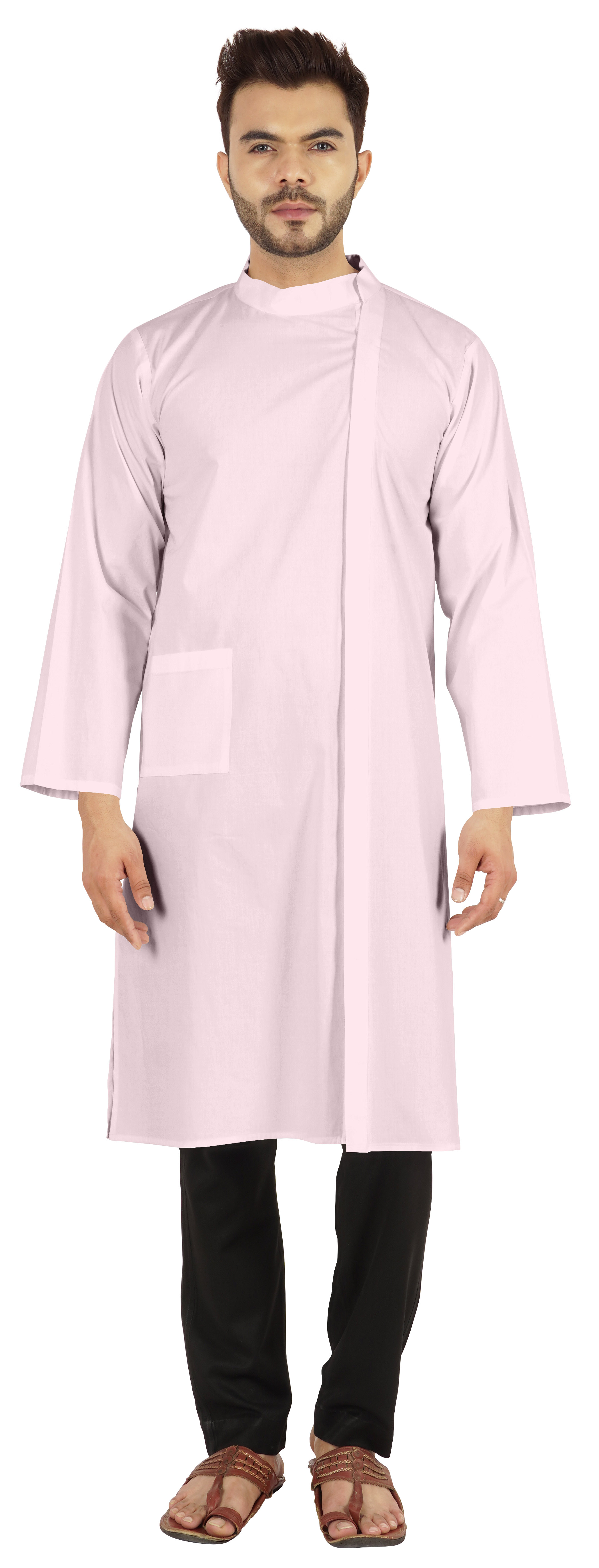 Atasi Indian Designer Kurta For Mens Party Wear Traditional Dress Solid Ethnic Long Shirt