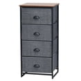 thumbnail image 1 of Gymax Commode à 4 Tiroirs Tour de Rangement Table d'Appoint Présentoir Mobilier pour la Maison Noir, 1 of 7