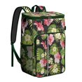 thumbnail image 1 of Exotic Floral Insulated Cooler Backpack, Leakproof Lunch Bag with Tropical Flower Pattern for Hiking and Beach, 1 of 6