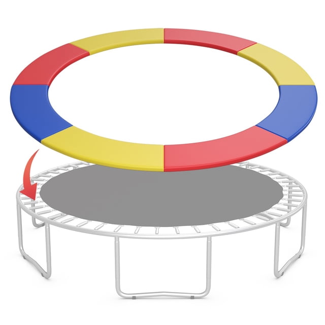 Gymax 10FT Trampoline Replacement Safety Pad Bounce Frame Waterproof Spring Cover