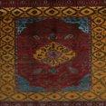 thumbnail image 1 of Ahgly Company Tapis d'Intérieur Carré Abstrait Rouge, 3 Pieds Carré, 1 of 6