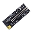 thumbnail image 2 of tredstone 5x USB 3 Riser Board VER009S GOLD PCI-E 1x to 16x Powered 60cm PCIe Extender Black Slot+Red Wire 1Set, 2 of 6